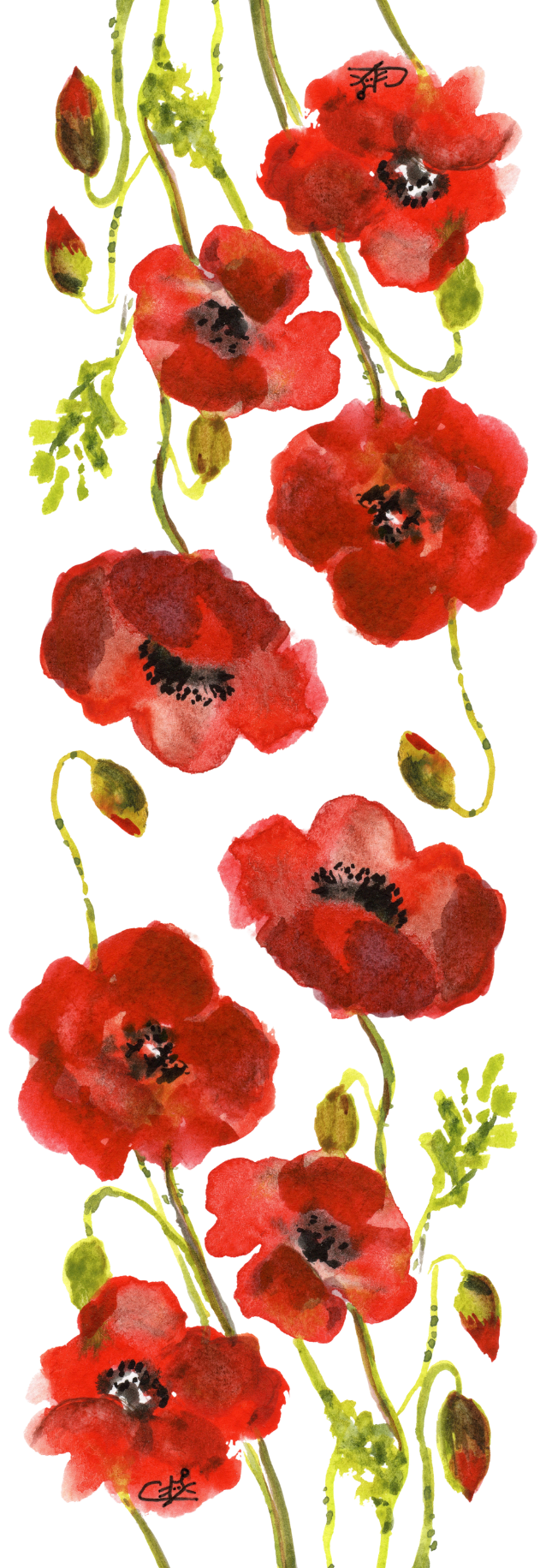 Marque-page "Coquelicots"