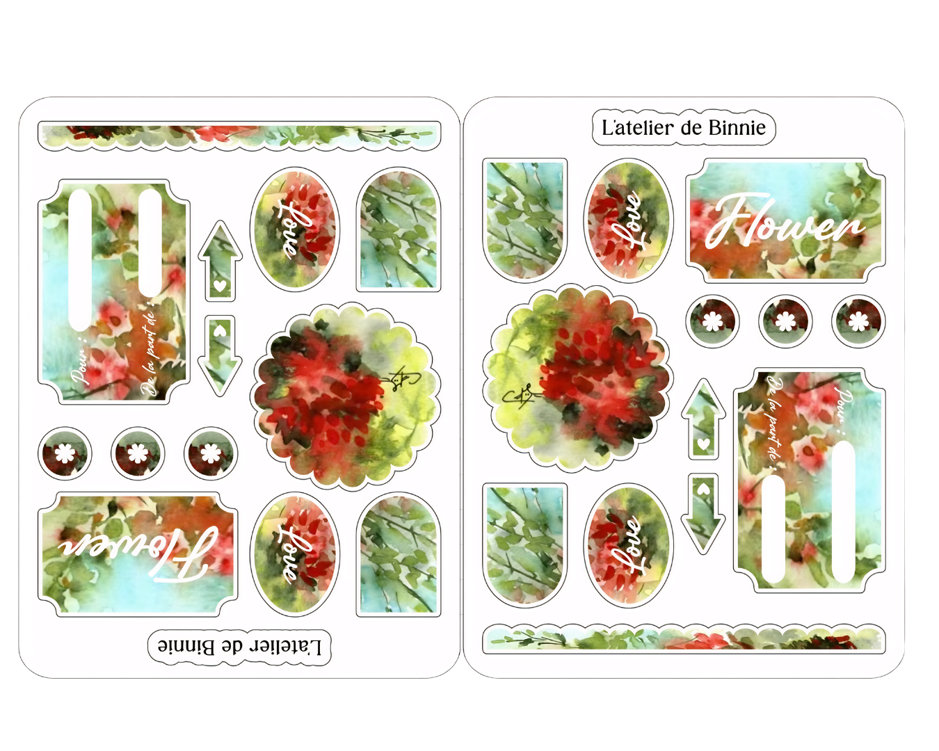 Planche de Stickers "Flowers"